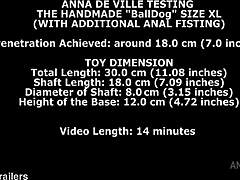 anna de ville tests handmade balldog with fisting!