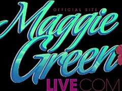 Busty Blonde Maggie Green Fingers Her Pussy