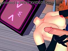 The TV woman puts on her apron to provide handjob treatments in the infirmary setting