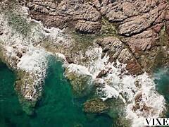 Vixen duo Fibi Euro and Emiri Momota share a huge cock in this steamy threesome