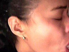 my stepsister moans with pleasure as she play with my cock n sticks out her tongue waiting for cum