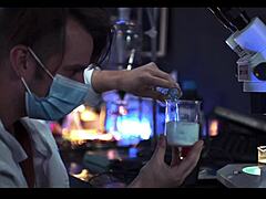 Mad scientist freeze fucks young lab partner Matty Mila