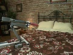 Housewife In Lingerie Gets Fucked By Machine!