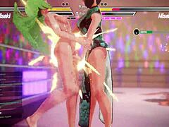 two lesbians battling it out with squirting and anal fucking in this hot scene