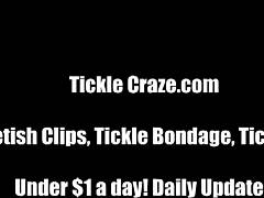 Tying up and tickling a blonde princess