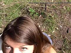 Girl's Public Pickup Adventure