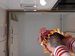 Hottest Redhead Flashes Panties