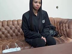 SKINNY EBONY DOES PORN!