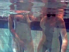 Lesbians Underwater Bouncing Tits