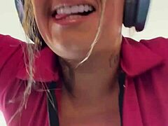 tattooed blonde gym horniness