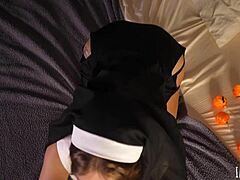 Nun Sucking Cum Swallow