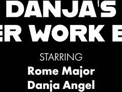 Busty Brunette Sucks Cock