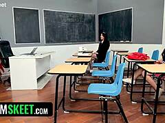 teacher classroom scissoring