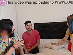 Hey swingers how bout two latina milfs share cocks in bisexual group creampie orgy?Swingers Group Creampie